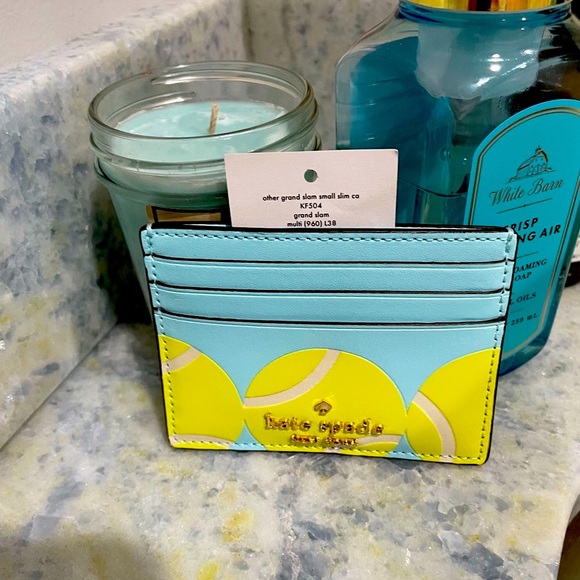 Kate Spade Grand Slam Tennis Small Slim Card Holder ~ NEW! - Picture 4 of 10